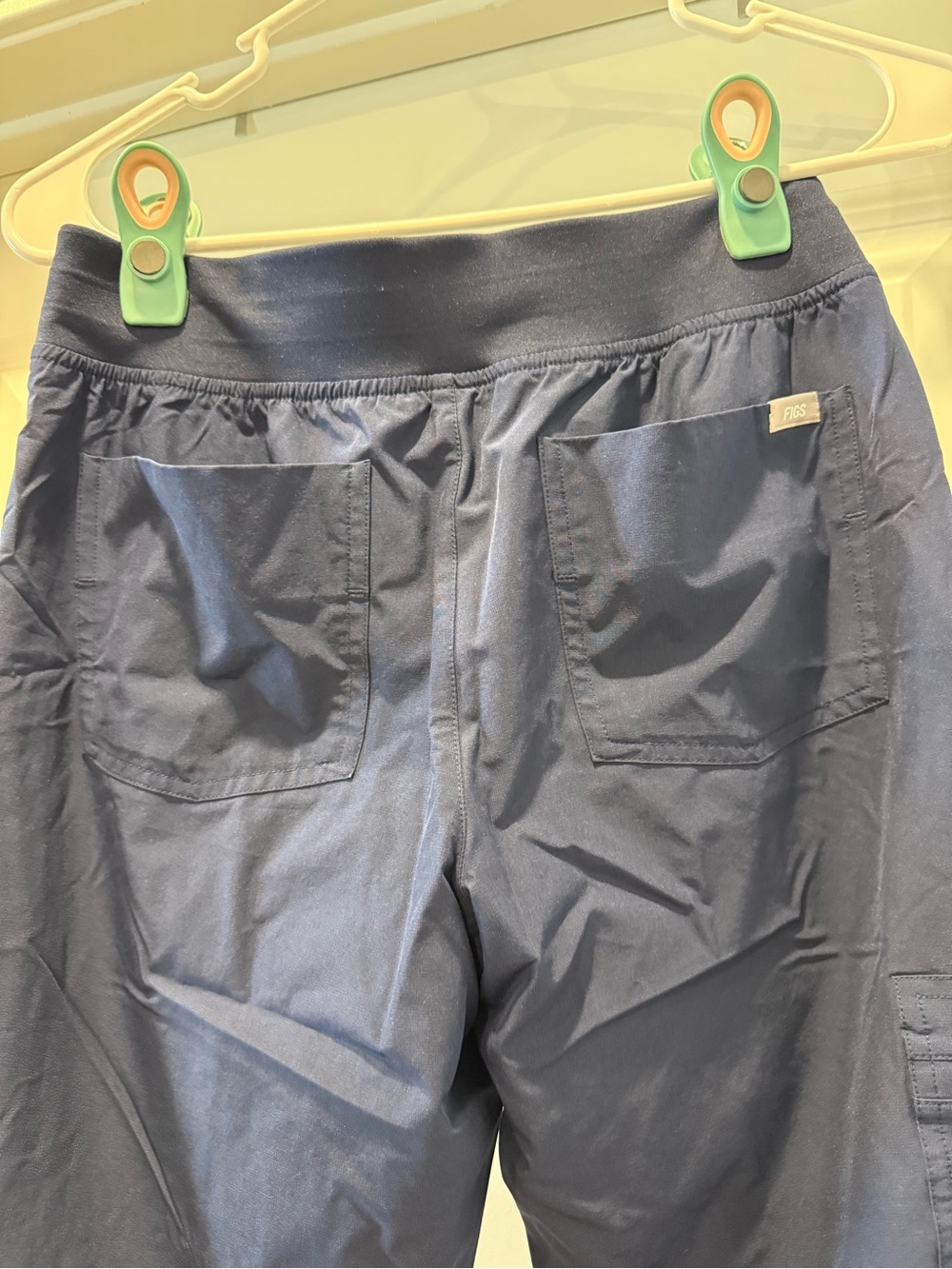 Figs Navy Joggers with Teal Drawcord - Picture 5 of 6